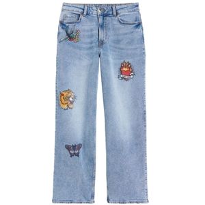 Retro 90's Denim Applique Mom Jeans